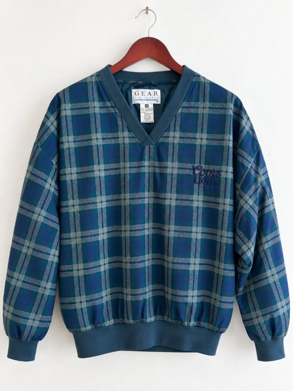 Vintage Coors Light x Gear For Sports Promotional Plaid pullover/Windbreaker